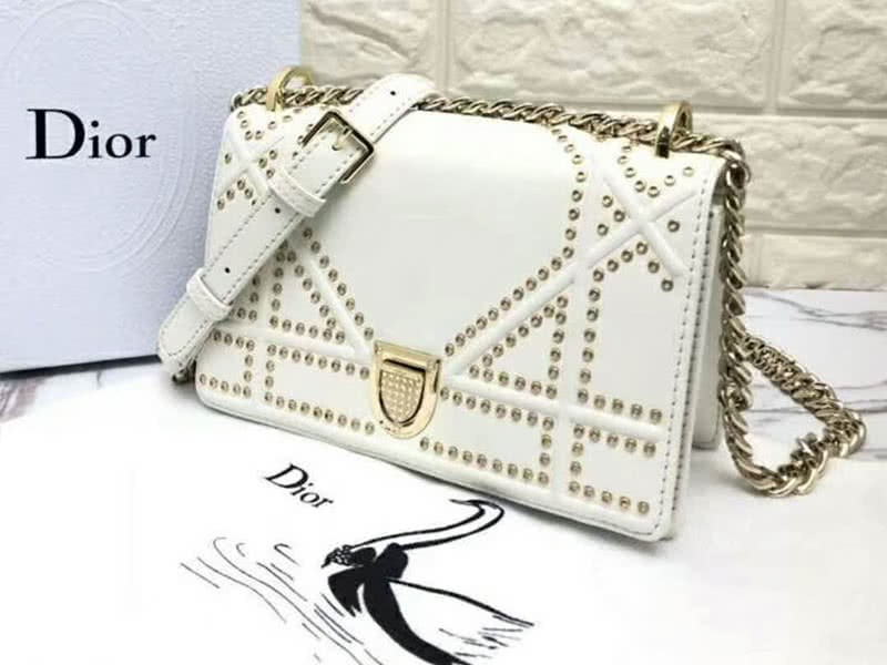 Dior Small Diorama Calfskin Bag White d0421-13 2