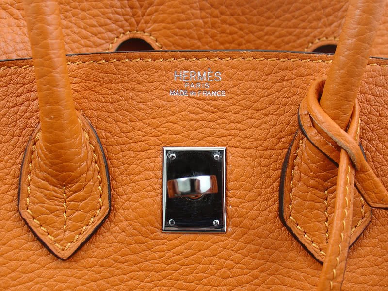 Hermes Birkin 25 Togo Leather Orange 10