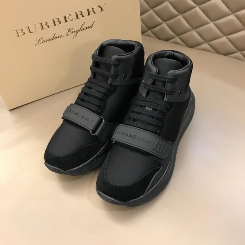Burberry Fashion Comfortable Sneakers Cowhide Black Men 7