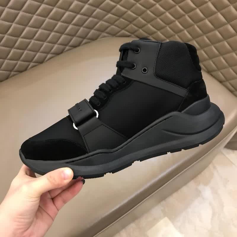 Burberry Fashion Comfortable Sneakers Cowhide Black Men 6