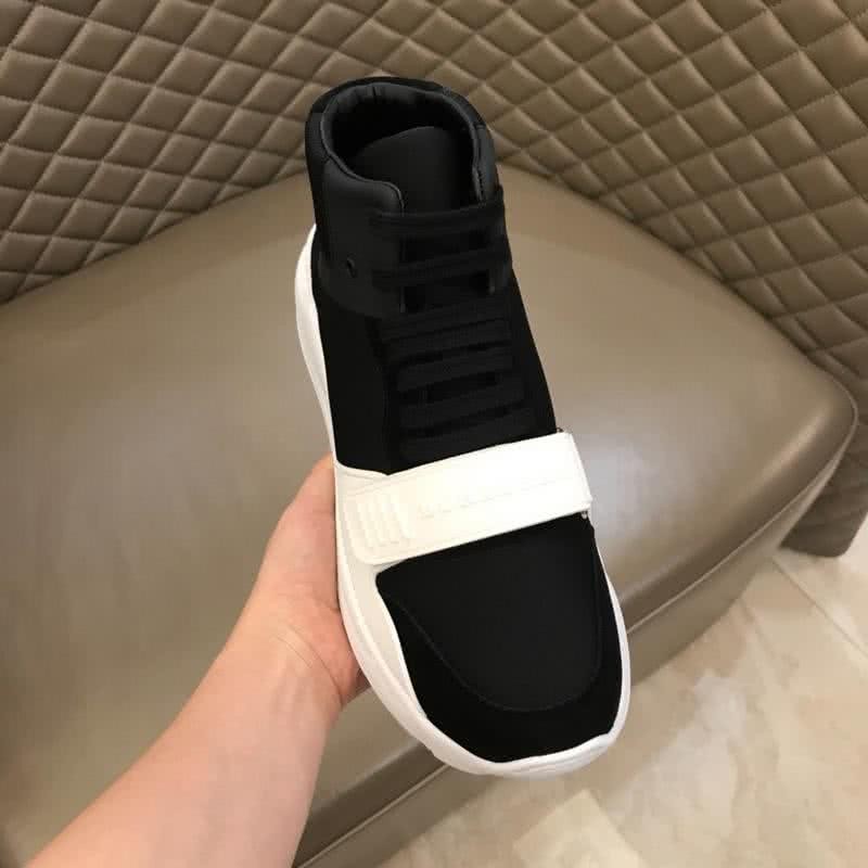 Burberry Fashion Comfortable Sneakers Cowhide White And Black Men 7