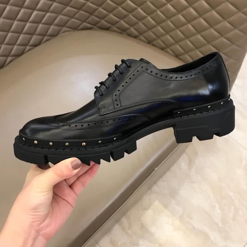 Versace Classic Style Loafers Cowhide Rivet Pattern Black Men 8