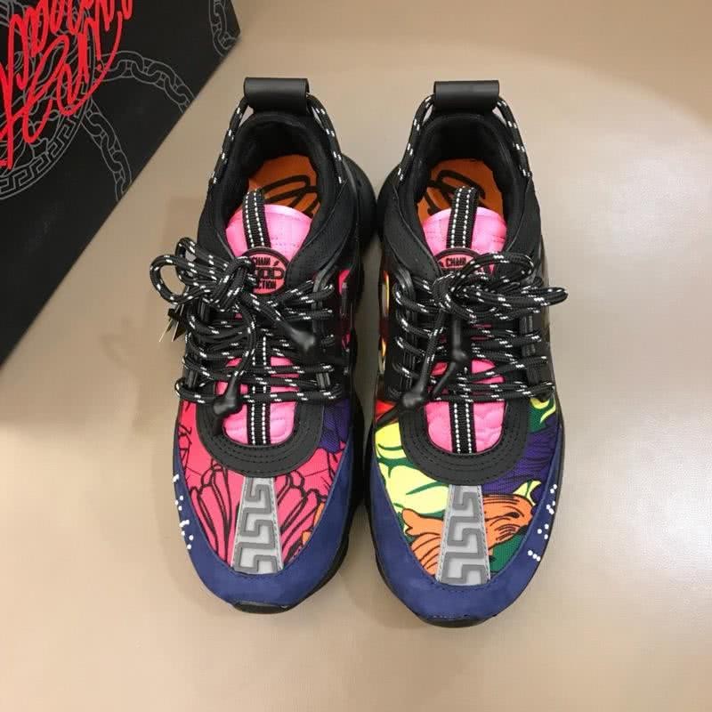 Versace New Sneakers Breathable Black And Pink Men 2
