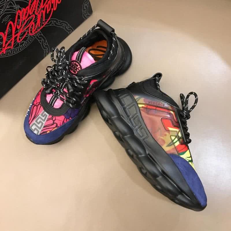 Versace New Sneakers Breathable Black And Pink Men 3
