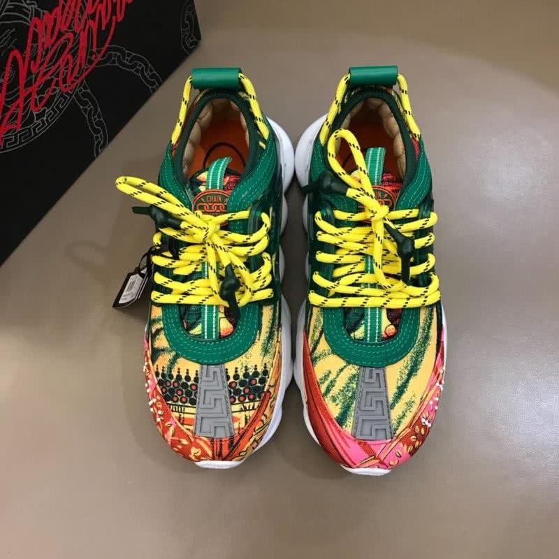 Versace New Sneakers Breathable Yellow And Green Men 2