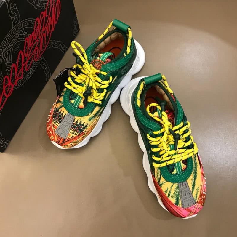 Versace New Sneakers Breathable Yellow And Green Men 3