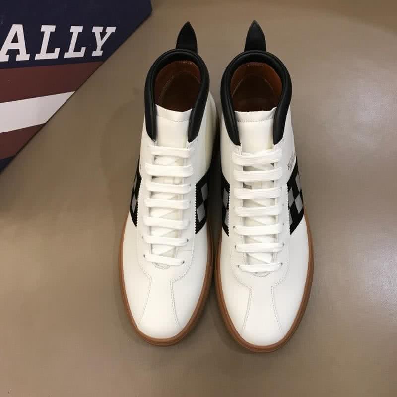 Bally Fashion Sports Shoes Cowhide Brown And White Men  3