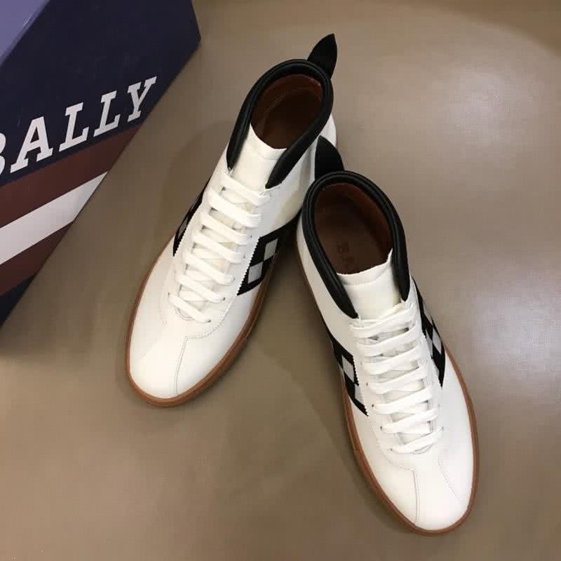 Bally Fashion Sports Shoes Cowhide Brown And White Men  2