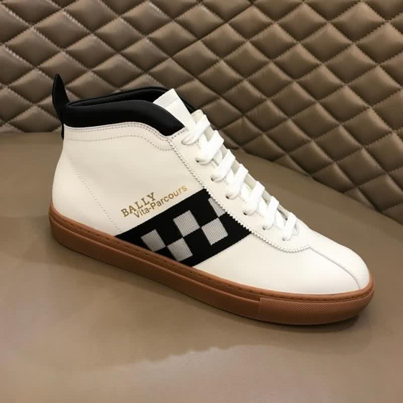 Bally Fashion Sports Shoes Cowhide Brown And White Men  5