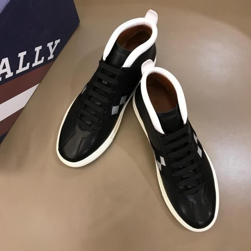 Bally Fashion Sports Shoes Cowhide Black And Silver Men  3