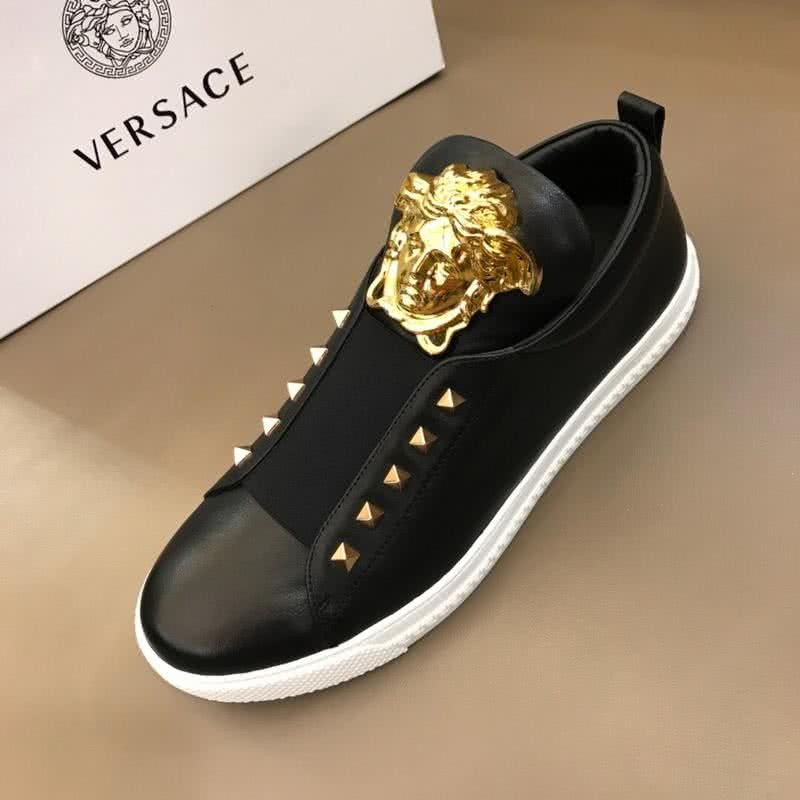 Versace 3D Medusa Top Quality Casual Shoes Cowhide Black Men 5