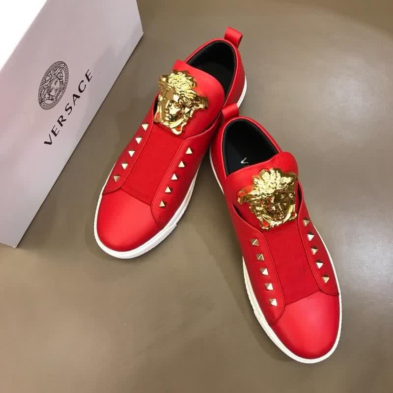 Versace 3D Medusa Top Quality Casual Shoes Cowhide Red Men 3