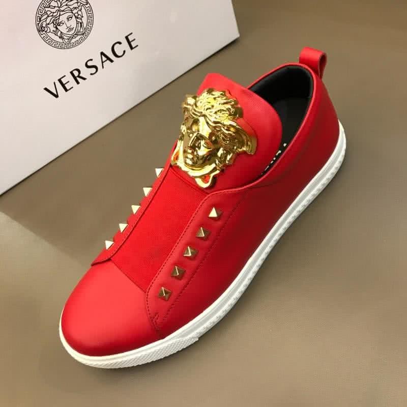 Versace 3D Medusa Top Quality Casual Shoes Cowhide Red Men 6