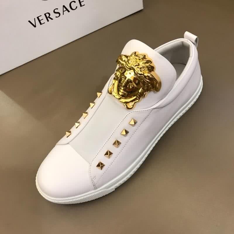 Versace 3D Medusa Top Quality Casual Shoes Cowhide White Men 5