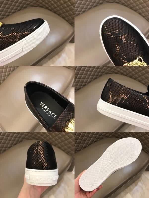 Versace Classic Style Loafers Cowhide And TPU Black Men 9