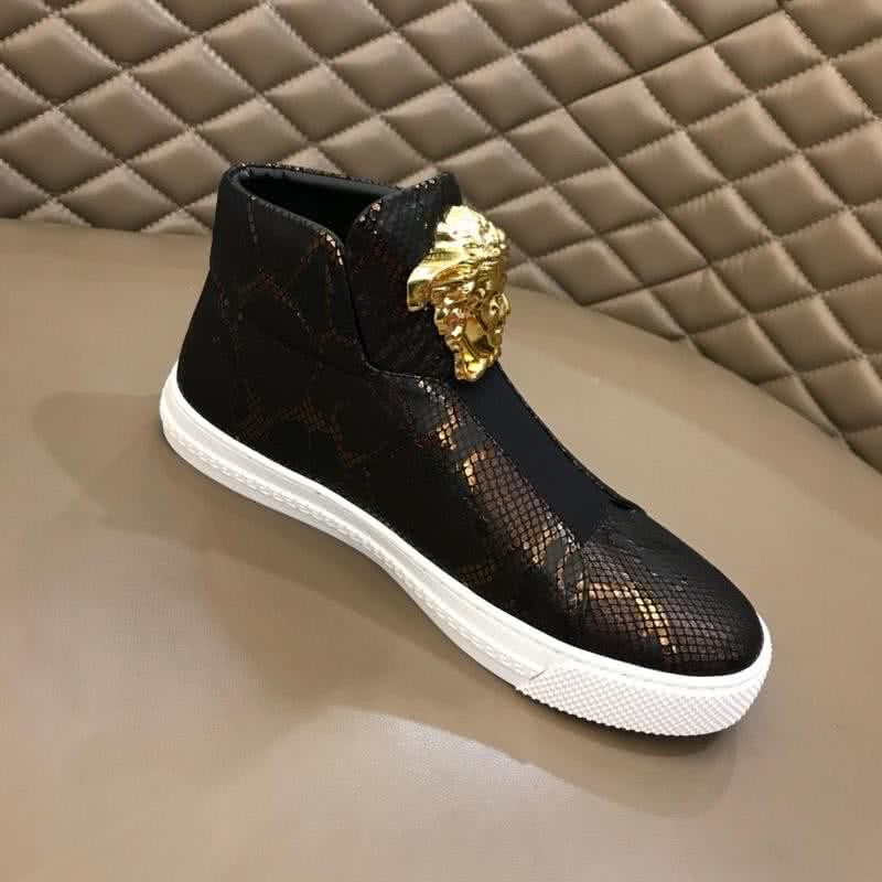 Versace Cowhide And TPU Casual Shoes Black And Brown Men 5