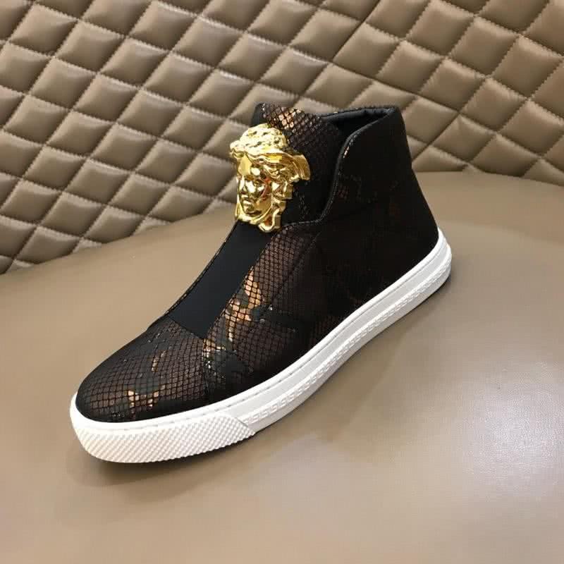 Versace Cowhide And TPU Casual Shoes Black And Brown Men 6