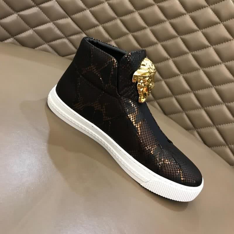 Versace Cowhide And TPU Casual Shoes Black And Brown Men 7