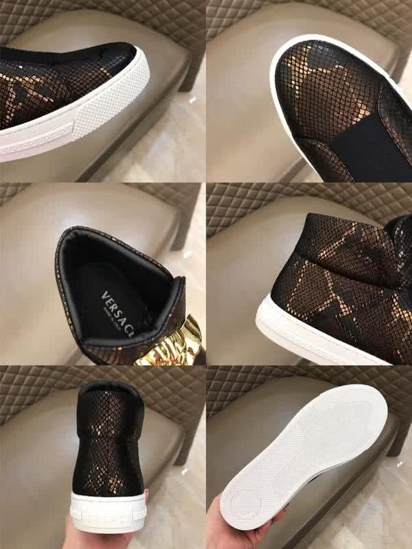 Versace Cowhide And TPU Casual Shoes Black And Brown Men 9
