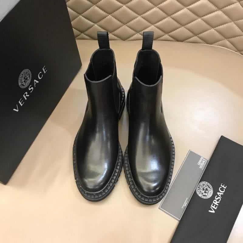 Versace Top Quality High-top Boots Black Men 2