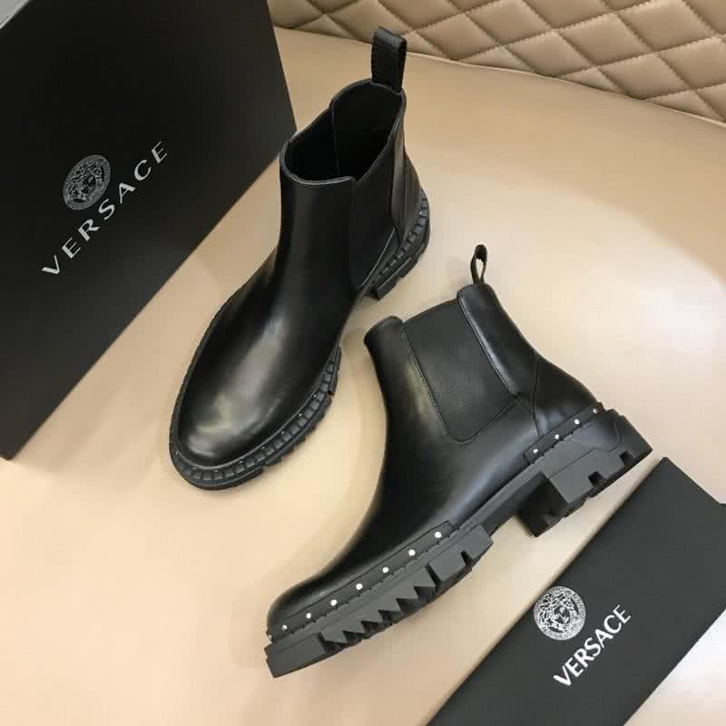 Versace Top Quality High-top Boots Black Men 1