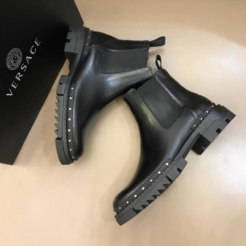 Versace Top Quality High-top Boots Black Men 3