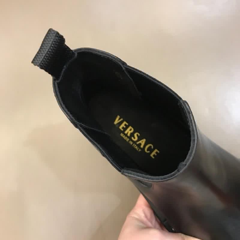 Versace Top Quality High-top Boots Black Men 9
