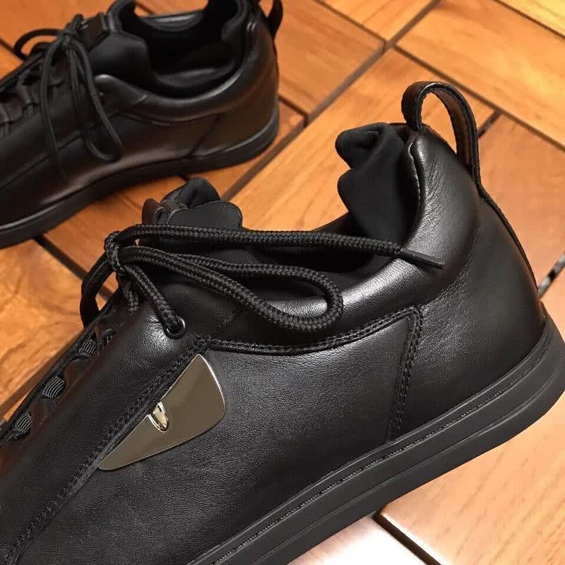 Fendi Sneakers Leather All Black Men 6