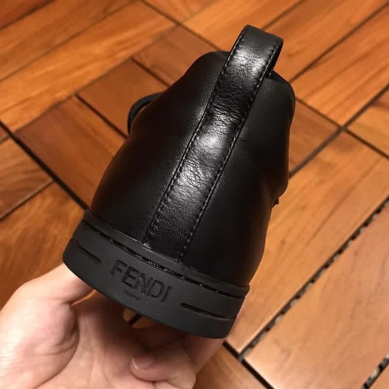 Fendi Sneakers Leather All Black Men 7