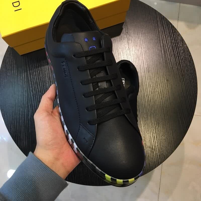 Fendi Sneakers Black Upper Colorful Edge Men 3