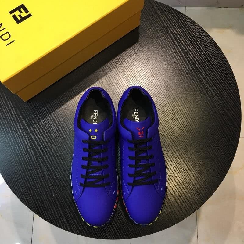 Fendi Sneakers Blue Upper Colorful Shoe Edge Men 2