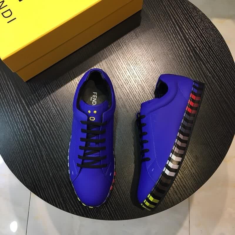 Fendi Sneakers Blue Upper Colorful Shoe Edge Men 1