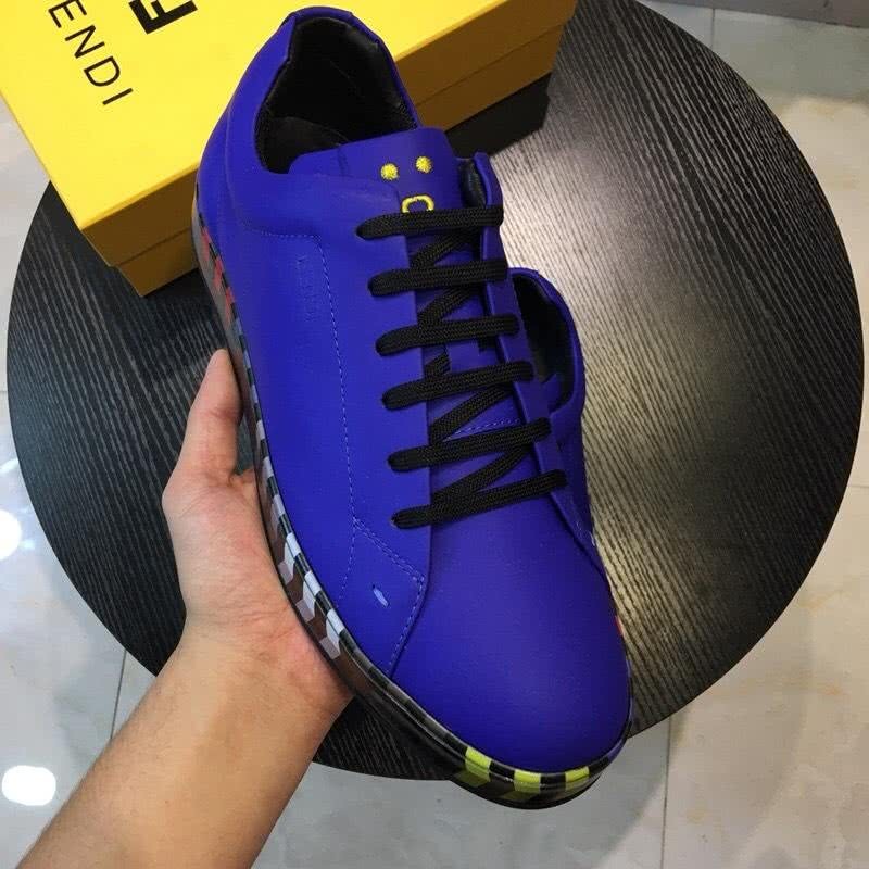 Fendi Sneakers Blue Upper Colorful Shoe Edge Men 3