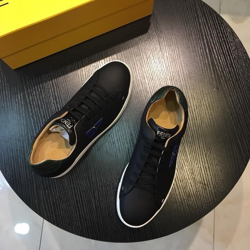 Fendi Sneakers Black And Blue Upper White Sole Men 9