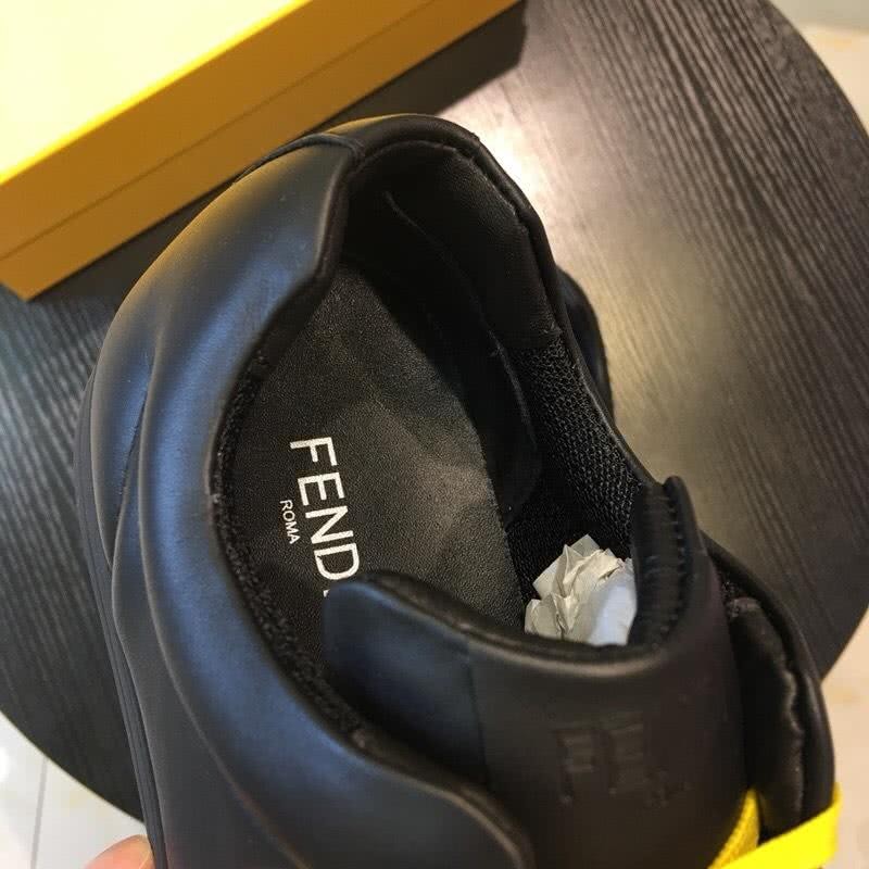 Fendi Sneakers Black Upper Yellow Shoelaces Men 7