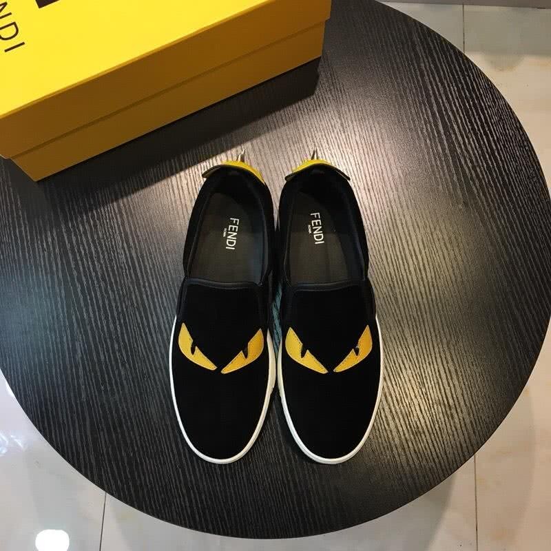 Fendi Sneakers Monsters Black And Yellow Upper White Sole Men 2