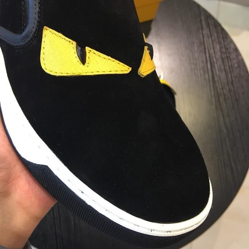 Fendi Sneakers Monsters Black And Yellow Upper White Sole Men 7