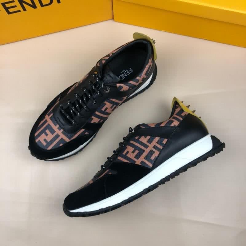 Fendi Sneakers Black Pink And Yellow Men 1
