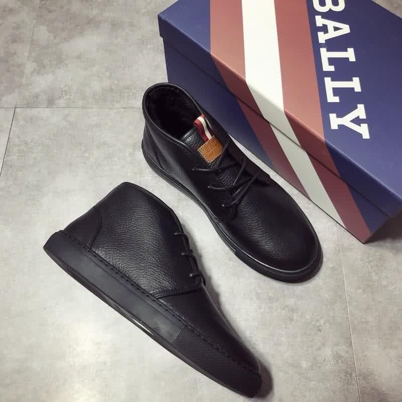 Bally Fashion Leather Sports Shoes Cowhide Black Men 3