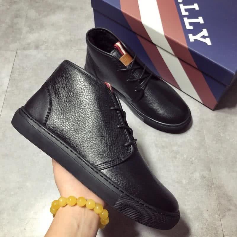 Bally Fashion Leather Sports Shoes Cowhide Black Men 4