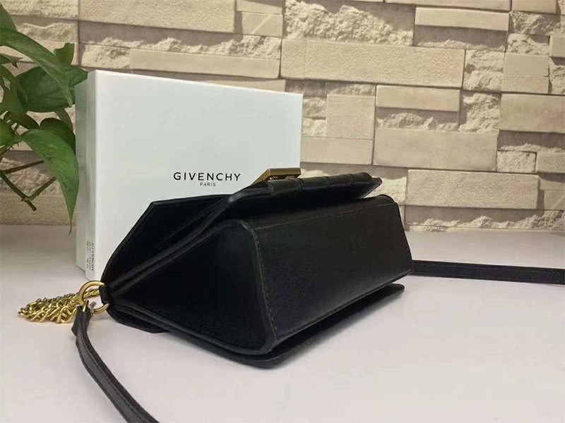 Givenchy gv3 Calfskin Quilted Leather Flap Bag Black 6