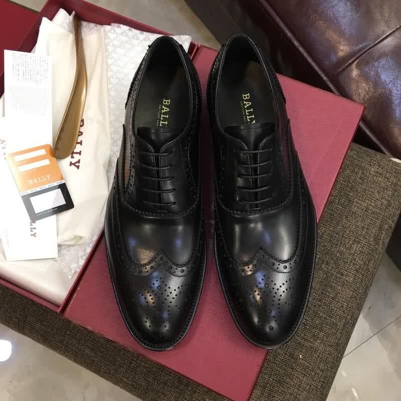 Bally Business Leather Shoes Cowhide White And Black Men 2