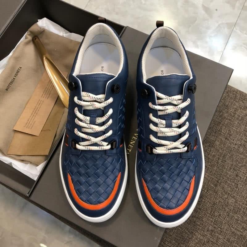 Bottega Veneta New Fashion Sneakers Cowhide Blue Men 2