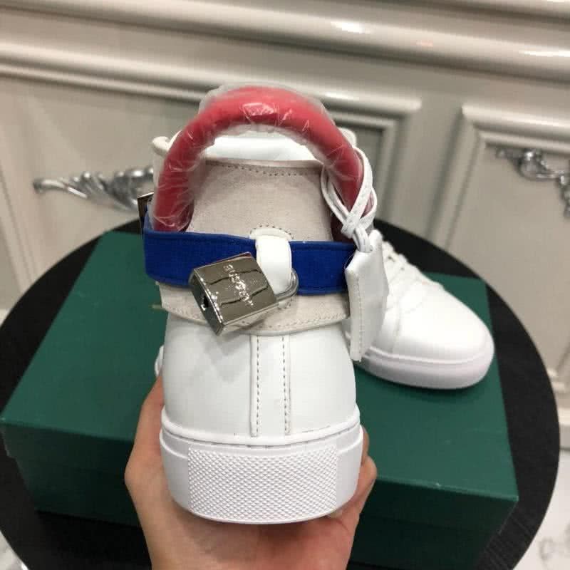 Buscemi Sneakers Leather White Blue Red Belts Men 4