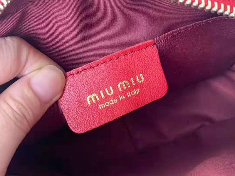 Miu Miu Calfskin Leather Belt Bag Red 9