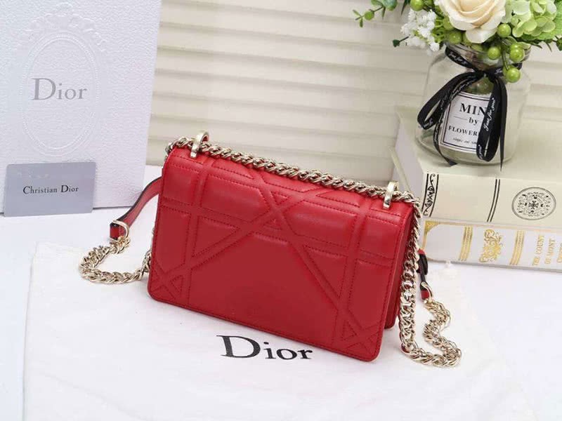 Dior Small Diorama Lambskin Bag Red d05263 3