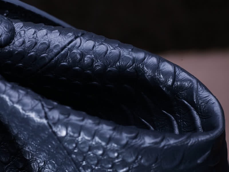 Celine Tie Nano Top Handle Bag Leather Blue Python 15