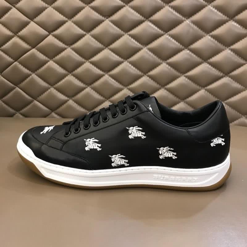 Burberry Fashion Comfortable Sneakers Cowhide Black And White Men 6