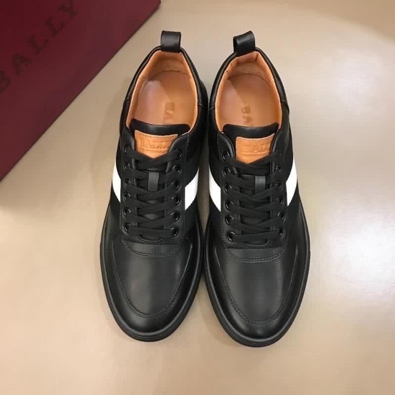 Bally Fashion Leather Shoes Cowhide White And Black Men 2
