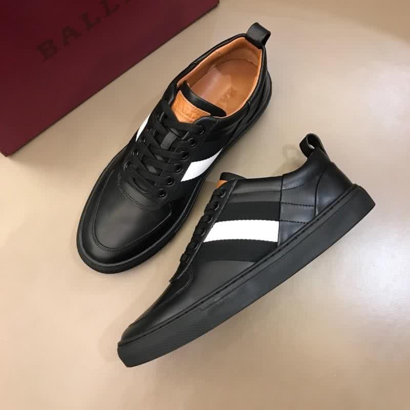 Bally Fashion Leather Shoes Cowhide White And Black Men 1